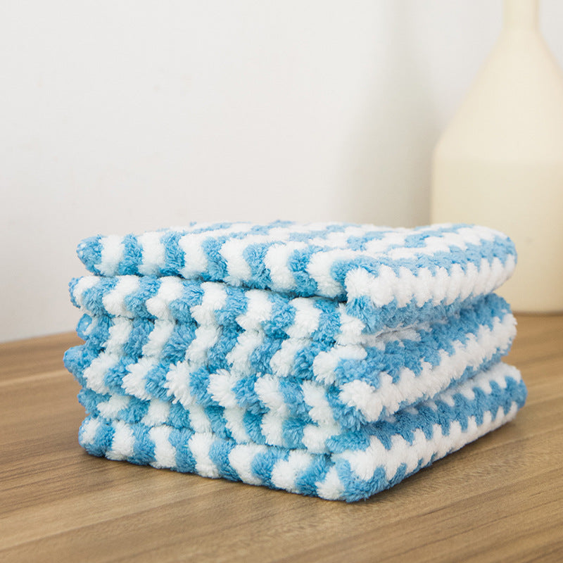 🔥Schnäppchen 50 %🔥🌈 Farbenfroher, ultraweicher Mikrofaser-Reinigungslappen: Grün💚 Blau💙 Pink💖 – Verschönern Sie Ihren Alltag! (5 Stück)