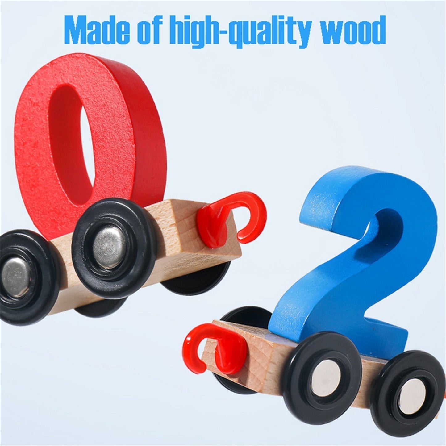 🔥Magnetisches Zugpuzzle mit Zahlen und Buchstaben aus Holz