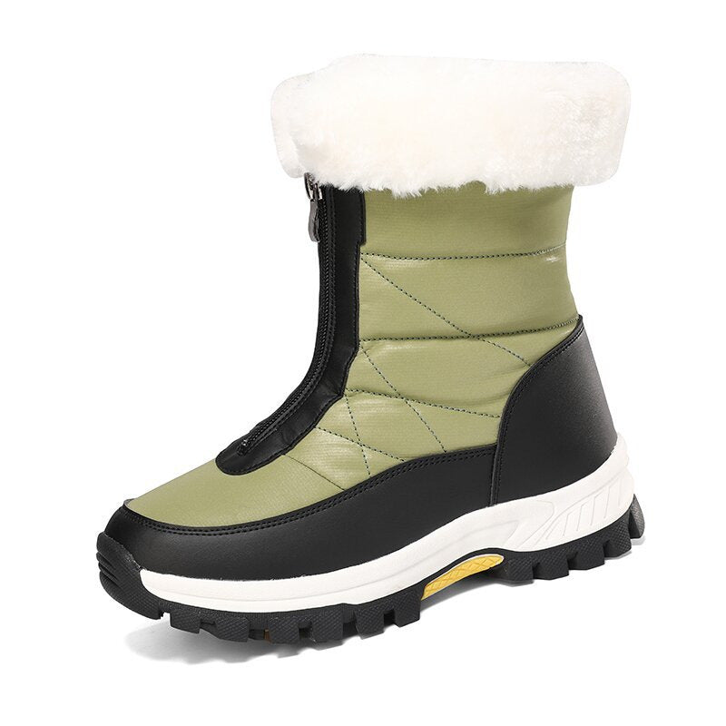 ⏳Cyber Monday Blitzangebot💥👢Rutschfeste, warme Schneestiefel mit Reißverschluss für Damen✨