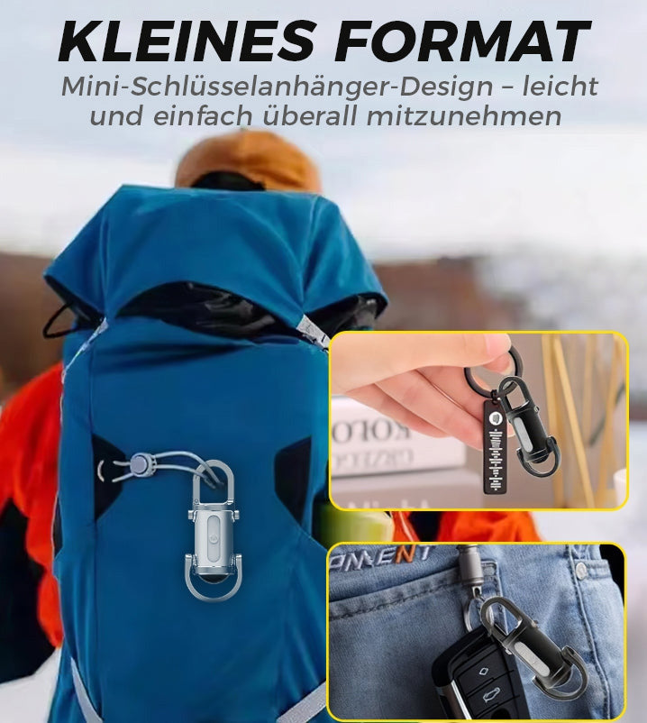 🔥Heißer Verkauf🔥1200LM Superhelle Mini-Schlüsselanhänger-Taschenlampe Wasserdicht
