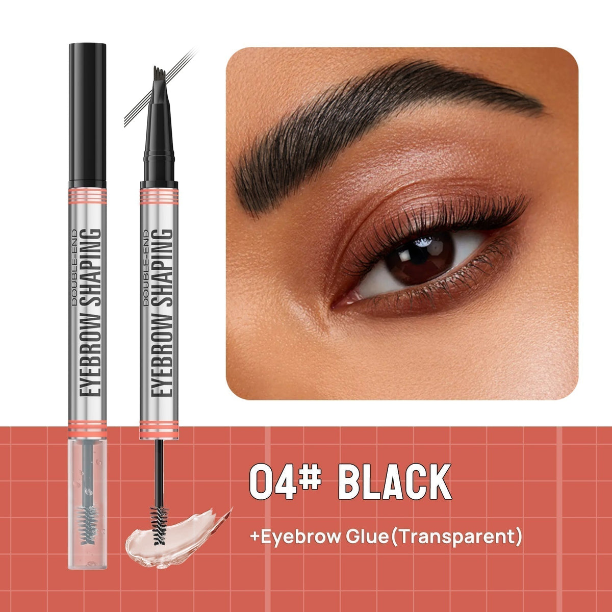 🔥2-in-1-Augenbrauenstift und fixierendes Augenbrauengel für wirklich vollere Augenbrauen🥳