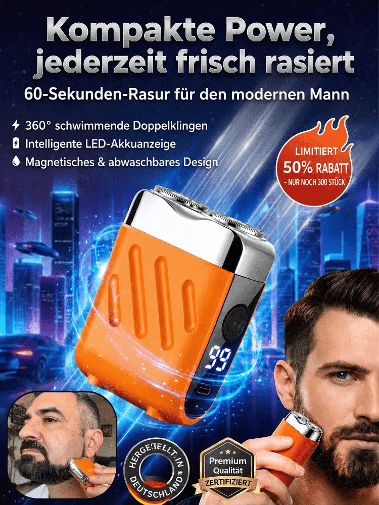 🔥2026 Neues Design 51 % Rabatt🔥Tragbarer elektrischer Mini-Rasierer für Männer