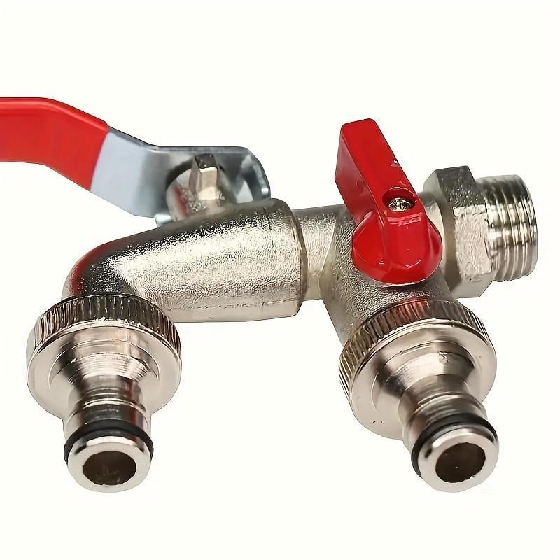 🚰 50% RABATT! 🔧 WRAS-zugelassener Doppelauslass-Außenhahn – Frostsicheres Messing, Eingebautes Rückschlagventil & Perfekt Für Garten & Hausgebrauch 🏠