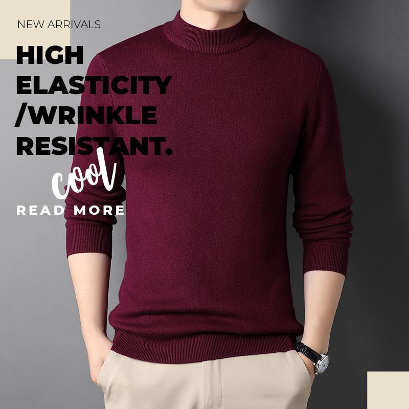 Herren-Rollkragenpullover in schmaler Passform