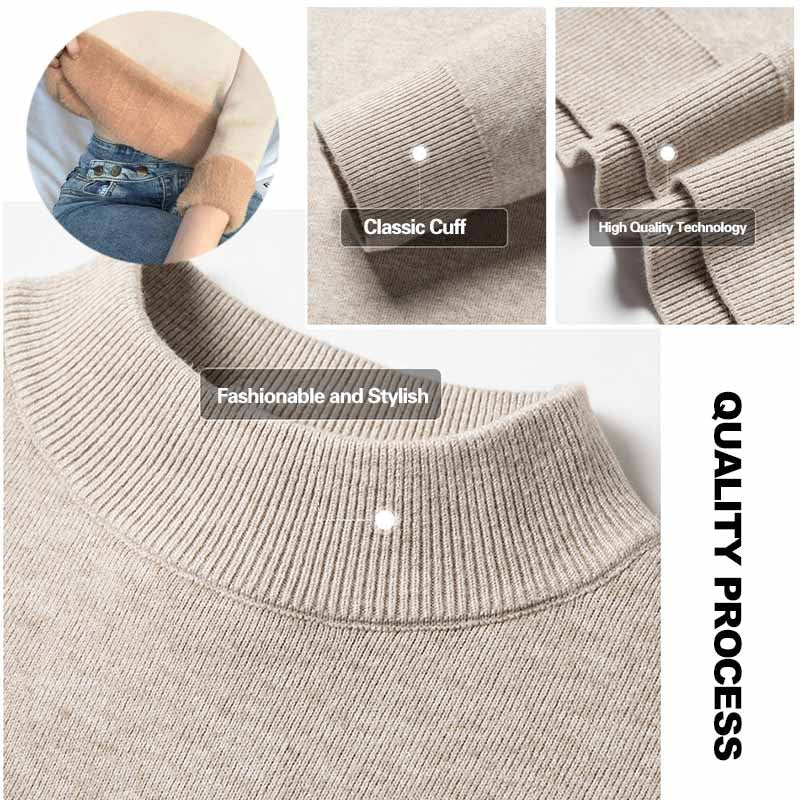Herren-Rollkragenpullover in schmaler Passform