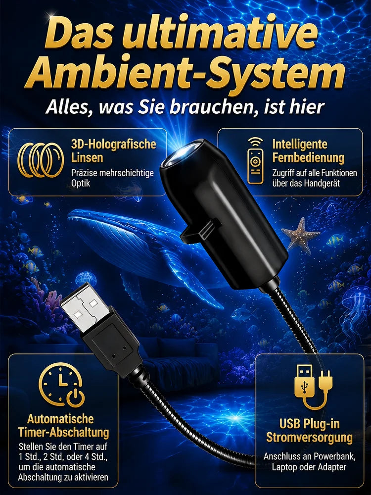 Galaxy-Projektorlampe mit Sternscheiben