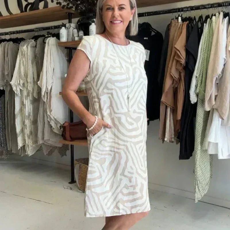 🌸Lässiges Boho-Vintage-Kleid mit Print🌈