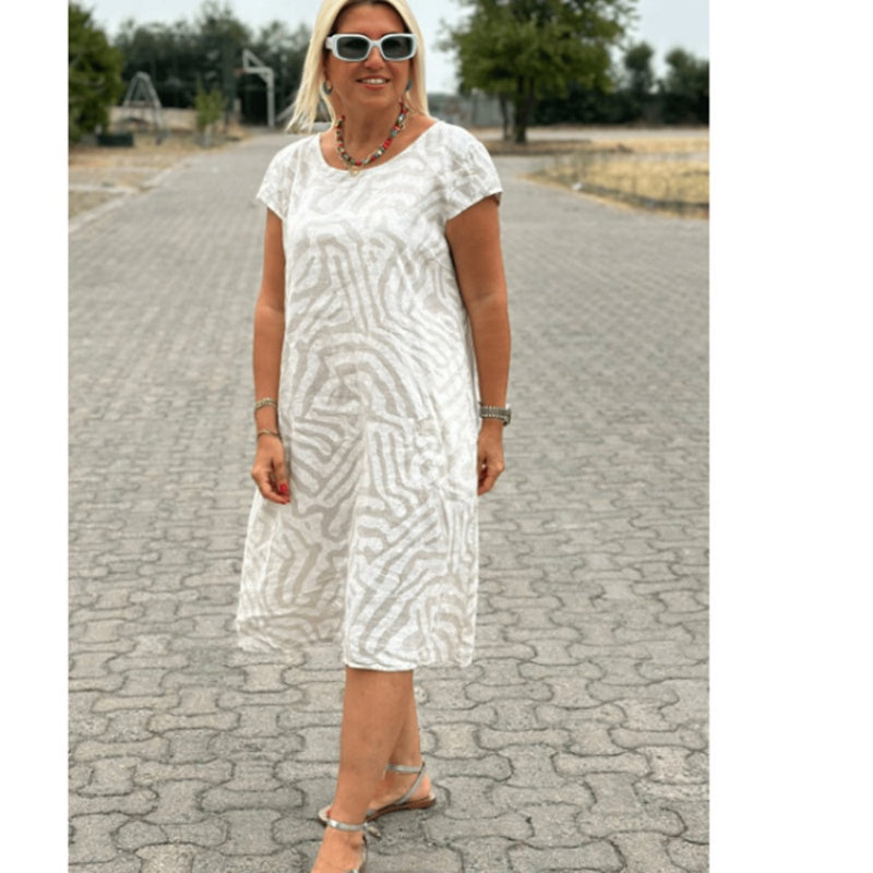 🌸Lässiges Boho-Vintage-Kleid mit Print🌈