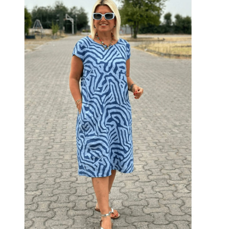 🌸Lässiges Boho-Vintage-Kleid mit Print🌈