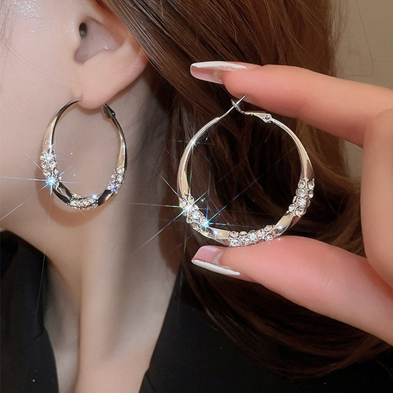 🌸🌸🌸Der Vorverkauf läuft!!! Wer zuerst kauft, bekommt zuerst!!!Circle Earrings with Zirconia