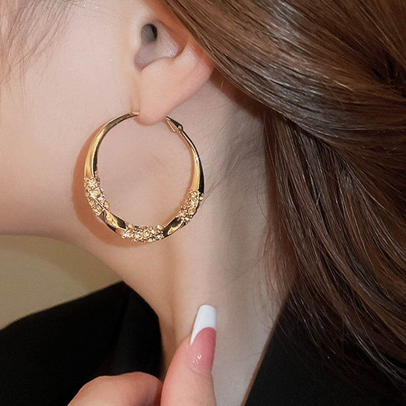 🌸🌸🌸Der Vorverkauf läuft!!! Wer zuerst kauft, bekommt zuerst!!!Circle Earrings with Zirconia