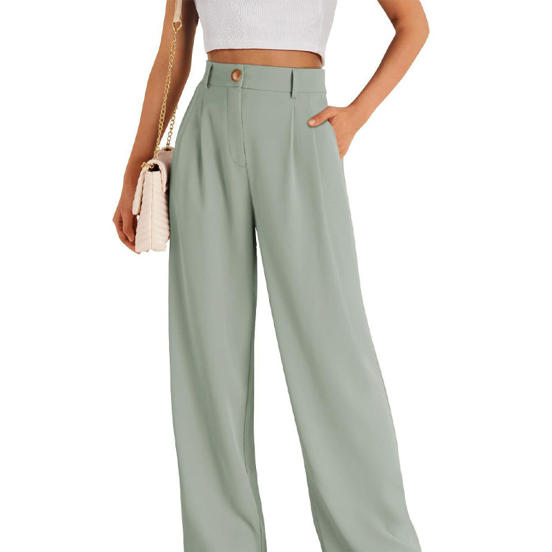 🌸 Sommerschlussverkauf! 50 % Rabatt 👖💃 Damenhose mit hoher Taille und geradem Bein – minimalistischer Stil
