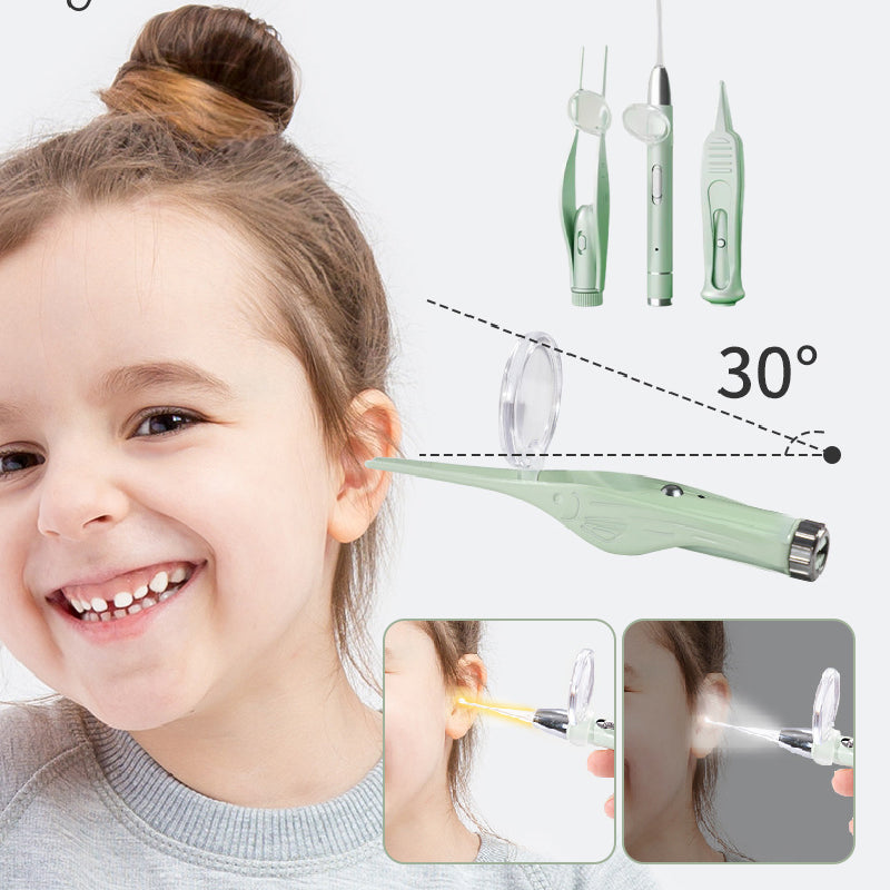 Set von 3 metallenen, beleuchteten aufladbaren Ohrenreinigungsgeräten
