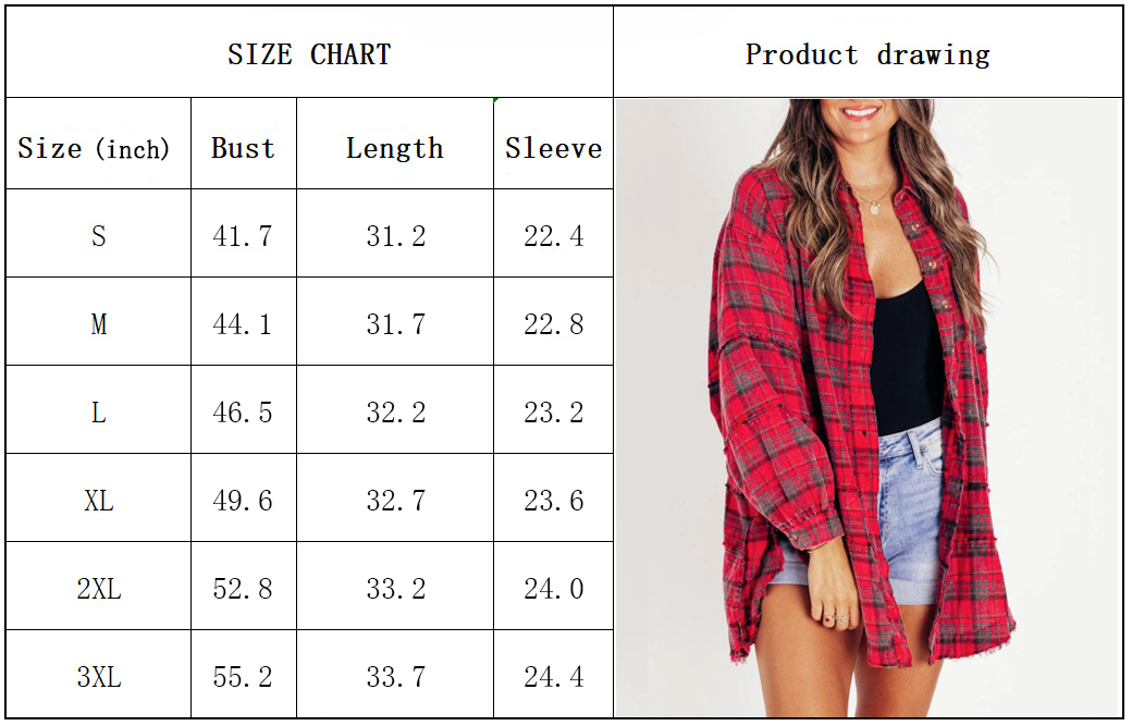 ⏳Begrenzte Zeit 50% Rabatt💥Mineral Washed Button-Down-Karohemd für Damen