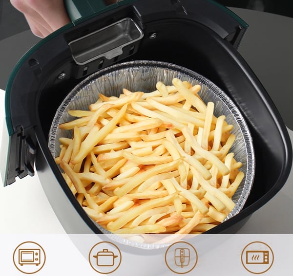 (đNeujahrs-Schönheitsverkauf 2025đSPAREN SIE 48 %)50-teiliges Set wiederverwendbarer Airfryer-Einlagen aus Aluminiumfolie â KAUFEN SIE 2 UND ERHALTEN SIE ZUSĂTZLICH 10 % RABATT