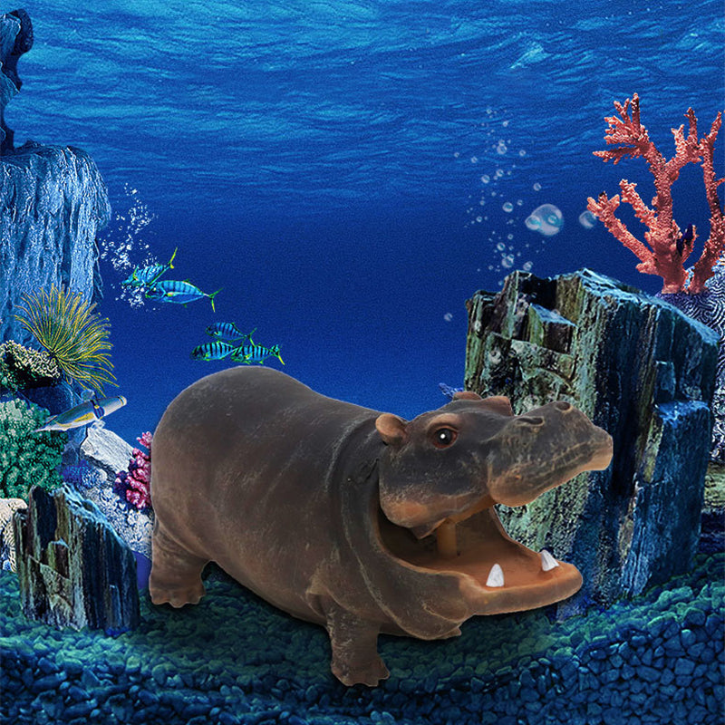 🌿Aquarium-Nilpferd-Blasendekoration💦 Letzter Tag: -50 % Rabatt! 🦛🎉