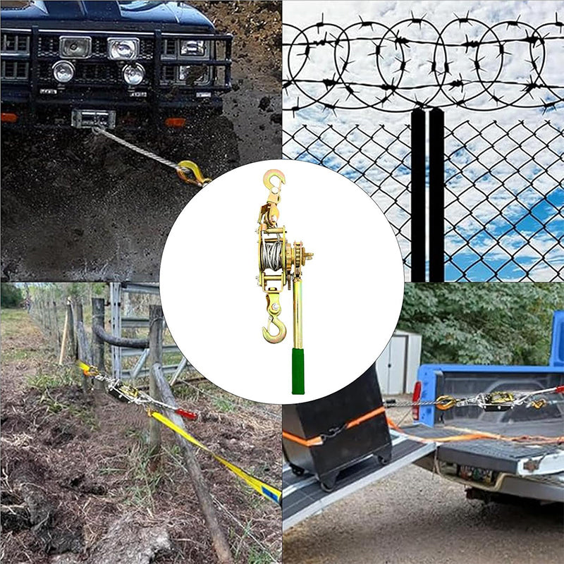 2 Tonnen Seilzugwinde mit 2 Haken