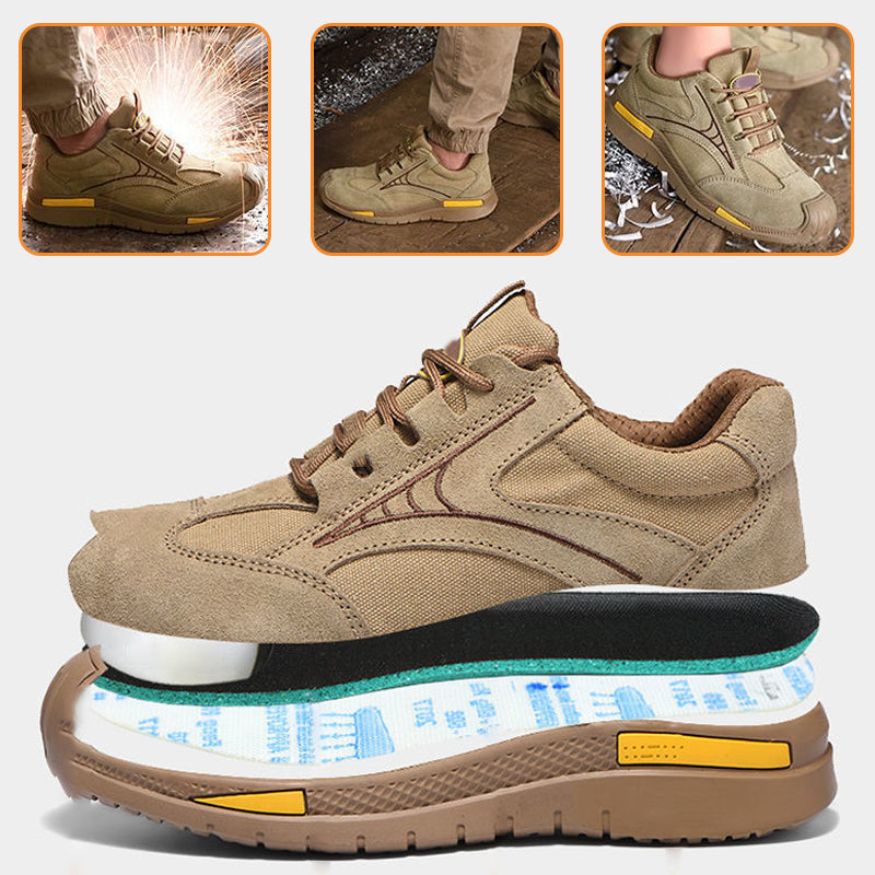 Leichte, atmungsaktive Stahlkappen-Wanderschuhe für Männer