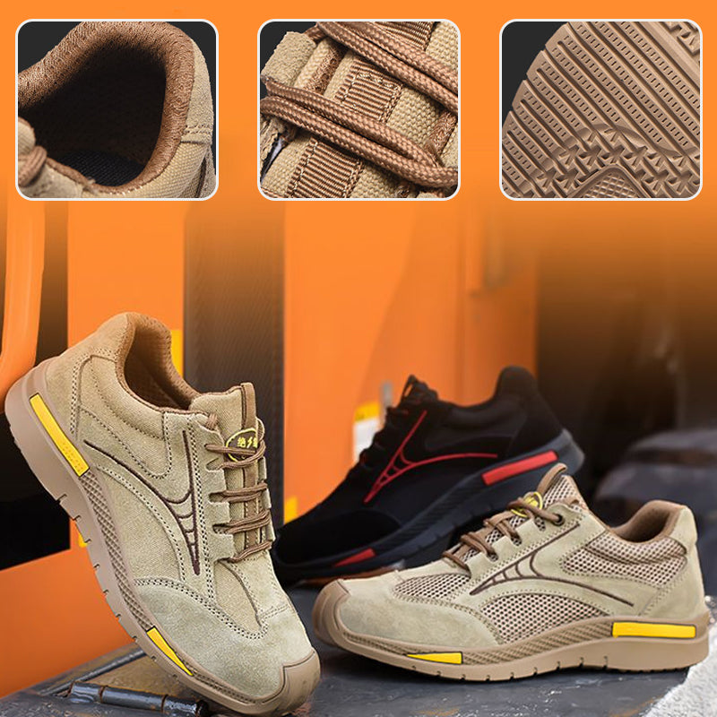 Leichte, atmungsaktive Stahlkappen-Wanderschuhe für Männer