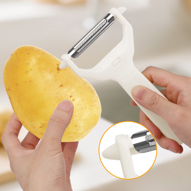 2-in-1-Doppelkopf-Schäler und -Reibe