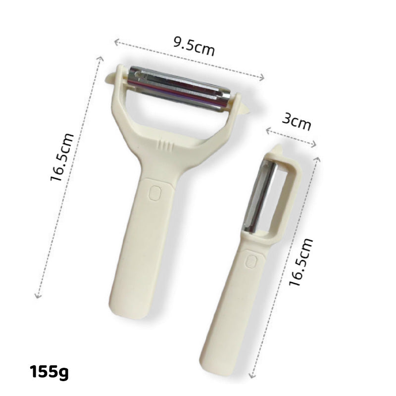 2-in-1-Doppelkopf-Schäler und -Reibe