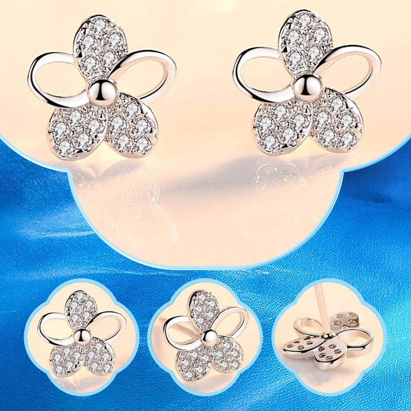 Stilvolles S925-Silber-Zirkon-Ohrring-Set für eine Woche (6 Paar) – Schönes Geschenk
