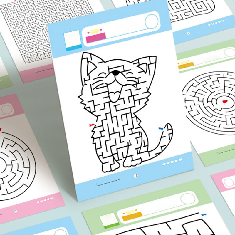 Vierstufiges progressives Labyrinth-Buchset für Kinder