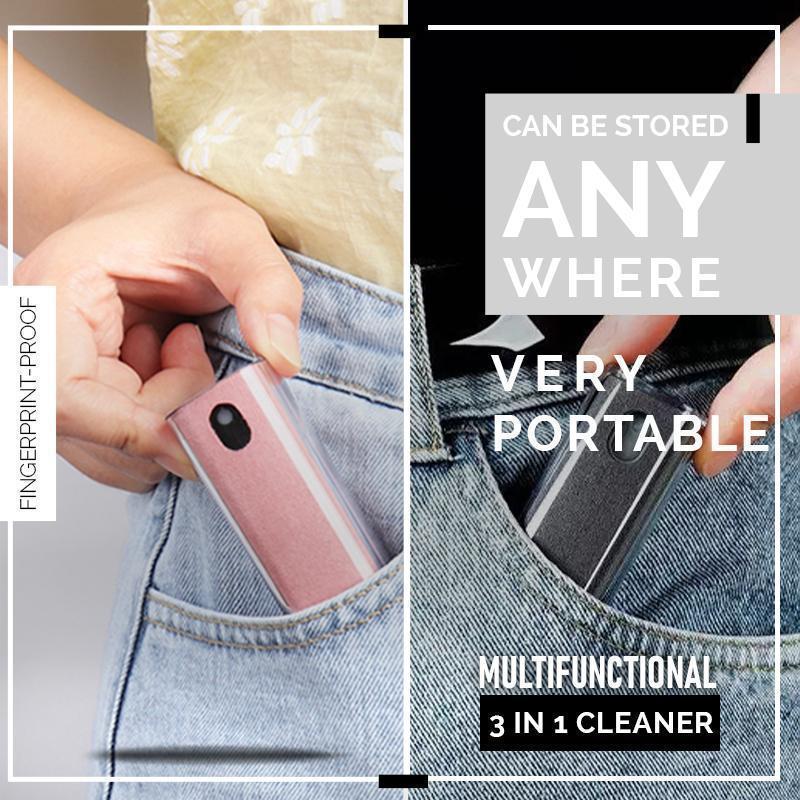 🎁Hot Selling 2025 - Neue 3 in 1 Bildschirm Reinigung Spray Flasche und Wisch