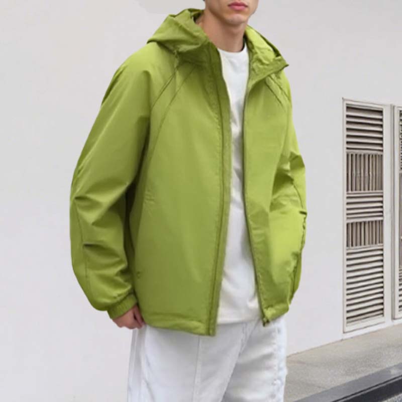 Herren-Arbeitsjacke mit Kapuze und lockerer Passform