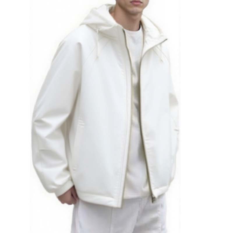 Herren-Arbeitsjacke mit Kapuze und lockerer Passform