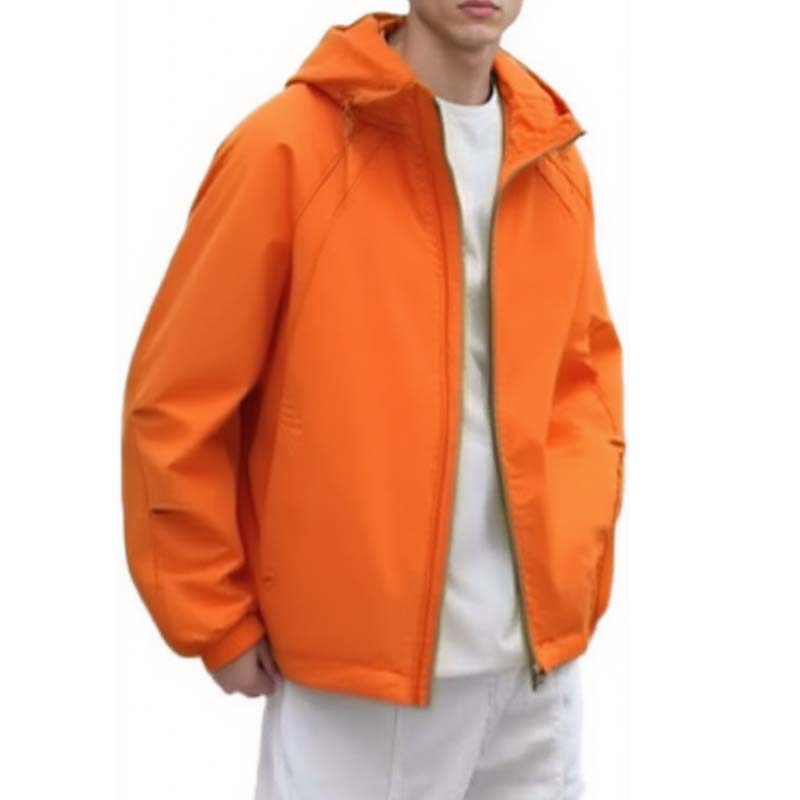 Herren-Arbeitsjacke mit Kapuze und lockerer Passform