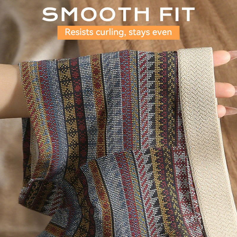 Atmungsaktive Boxershorts für Herren mit geometrischem Muster (1 kaufen 2 gratis dazu)