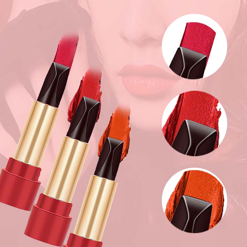 3-Farben-Feuchtigkeitsspendender, wasserfester, langanhaltender Lippenstift
