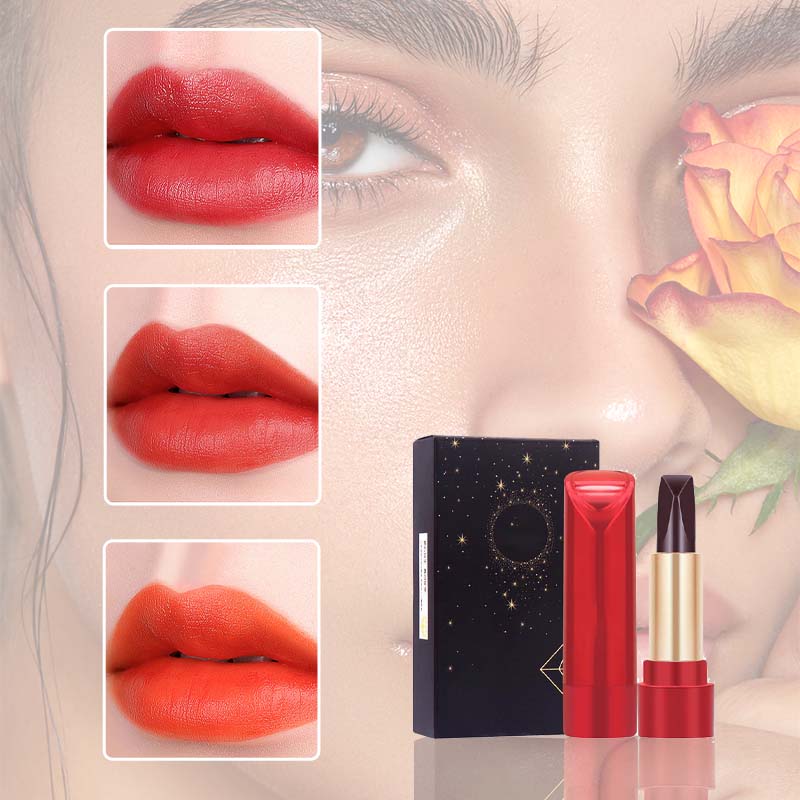 3-Farben-Feuchtigkeitsspendender, wasserfester, langanhaltender Lippenstift