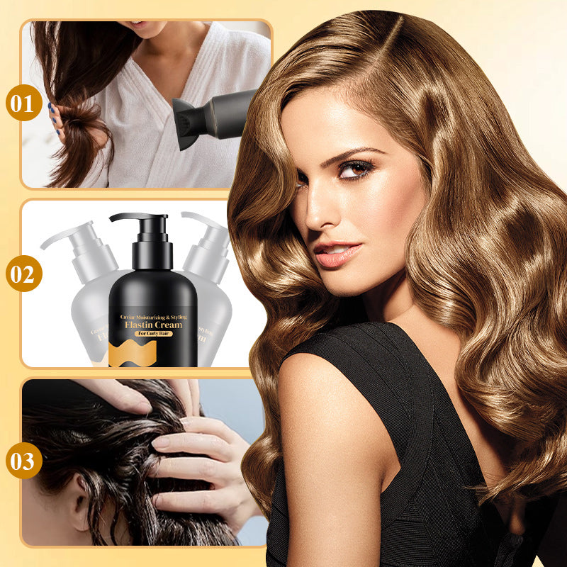 đŻ Der Retter fĂŒr lockiges Haar đ„Caviar Moisturizing & Styling Elastin Cream fĂŒr lockiges Haar