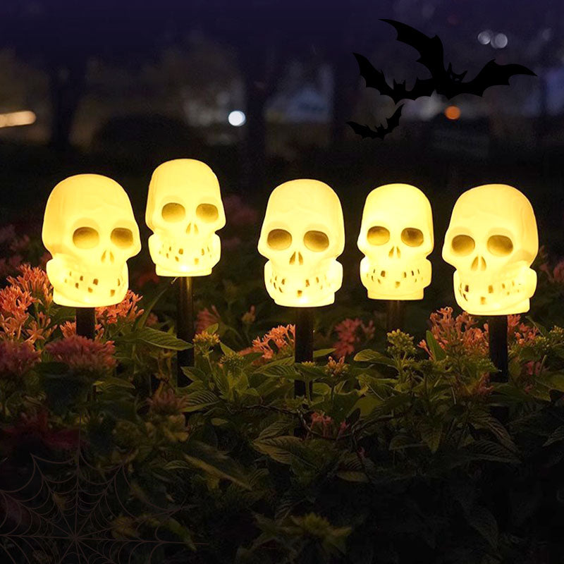 Halloween-Kürbis-Gartenstecker mit Solarleuchte