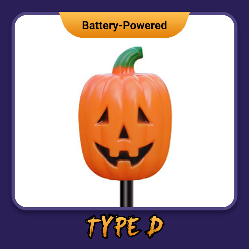 Halloween-Kürbis-Gartenstecker mit Solarleuchte