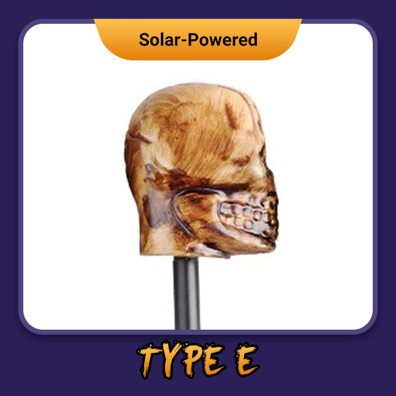 Halloween-Kürbis-Gartenstecker mit Solarleuchte