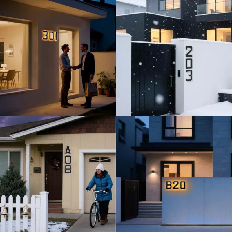 Wasserdichte LED-Hausnummern für den Außenbereich