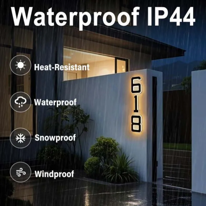 Wasserdichte LED-Hausnummern für den Außenbereich