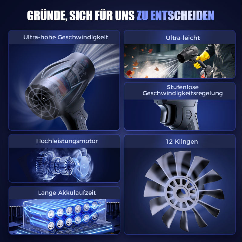 Leistungsstarkes elektrisches Handheld-Gebläse für Schneeräumung