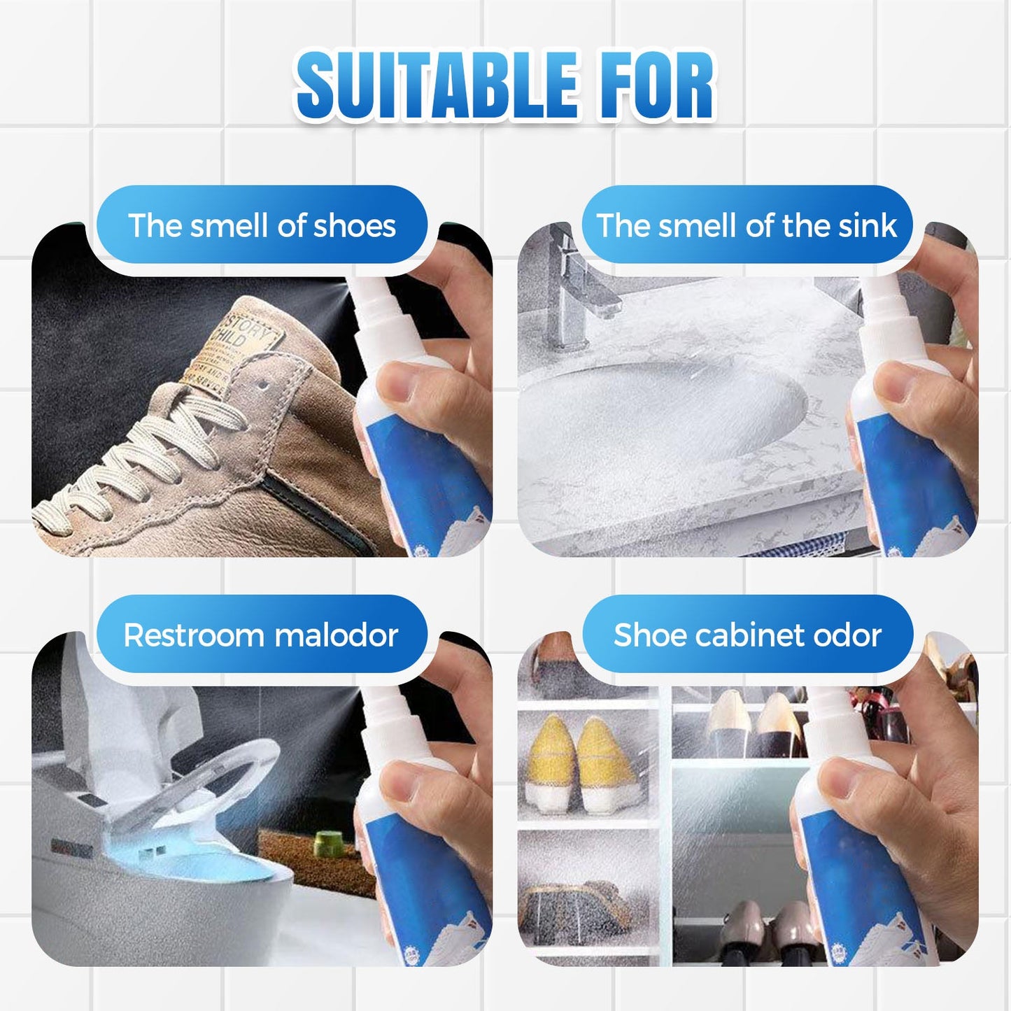 Antibakterielles, schnell trocknendes Deodorant-Spray für Schuhe und Socken
