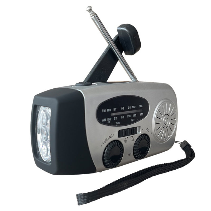 Multifunktionales tragbares Notfallradio mit Solarbetrieb