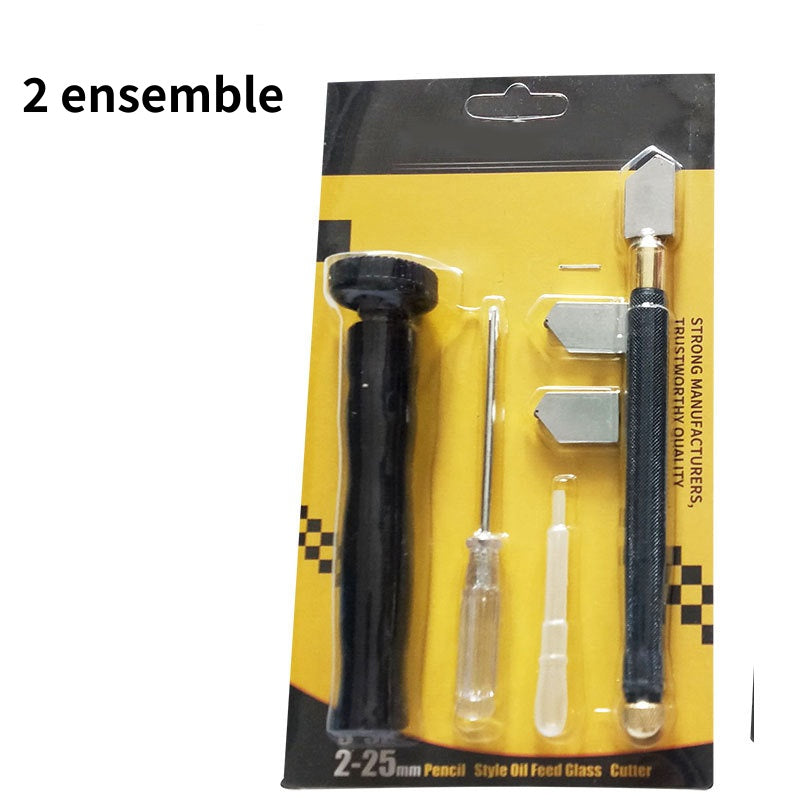Professionelles Glasschneideset mit Ölzufuhr
