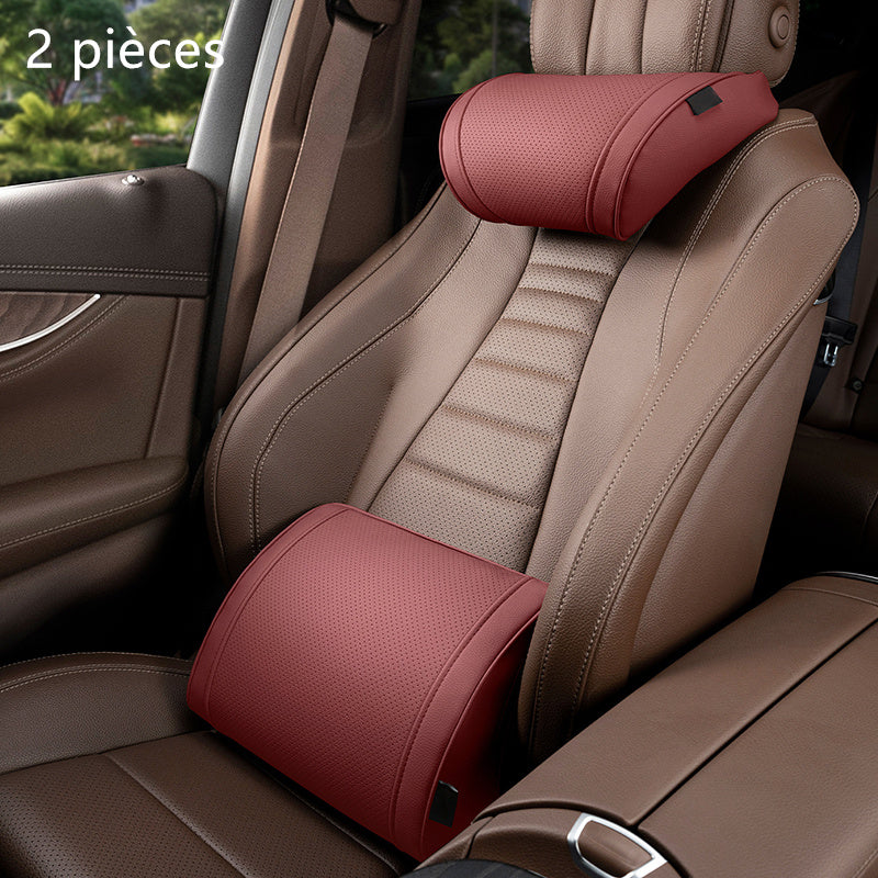 🚗 Ergonomisches Kopfstützen- und Lendenwirbelstützen-Set für Autositze – perfekte Unterstützung für Nacken & Rücken – ideal für lange Fahrten & den täglichen Arbeitsweg | Versandfrei