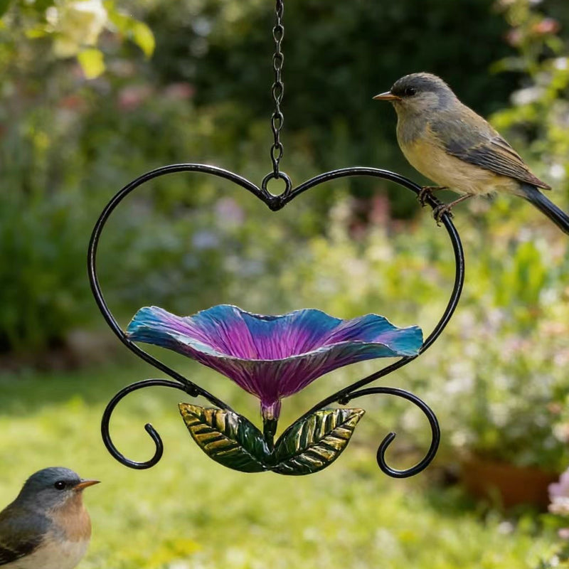 đHerzförmiger Blumen-Vogelfutterspender