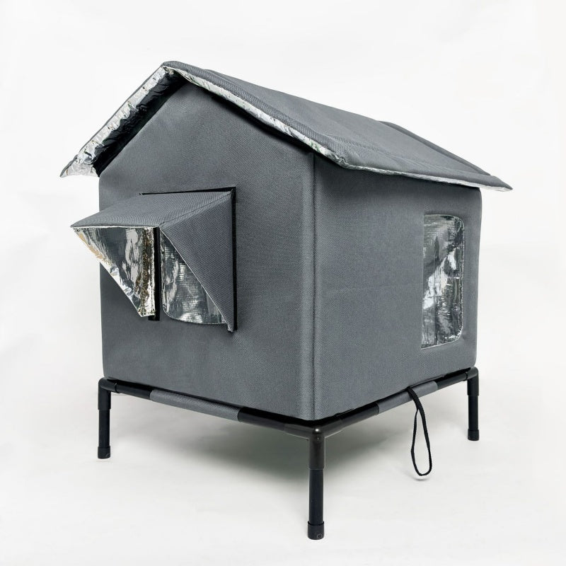 🐱🏠🔥 50% RABATT ⏰ Wasserdichtes Outdoor-Katzenhaus – erhöht, klappbar & wetterfest ✨ Perfekt für Garten, Balkon & Streuner