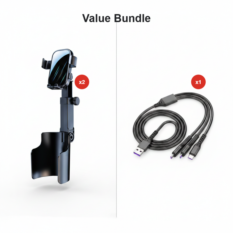 Auto-Getränkehalter-Telefonhalterung – 360° verstellbar, starker N52-Magnet, Einhandbedienung, passend für alle Telefone, stabile Magnet- und Klemmmodelle für sicheres Fahren