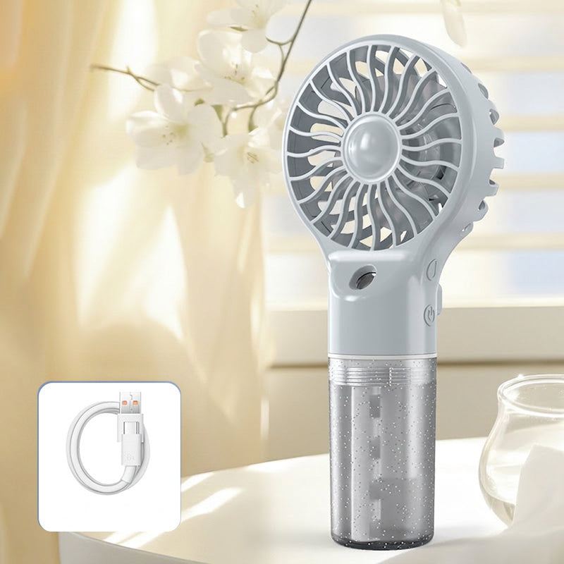 🥳HEISSER SALE 2026🥳💞50.000+ VERKAUFT! 🏖️❄️Tragbarer Handventilator mit Nebelfunktion💦