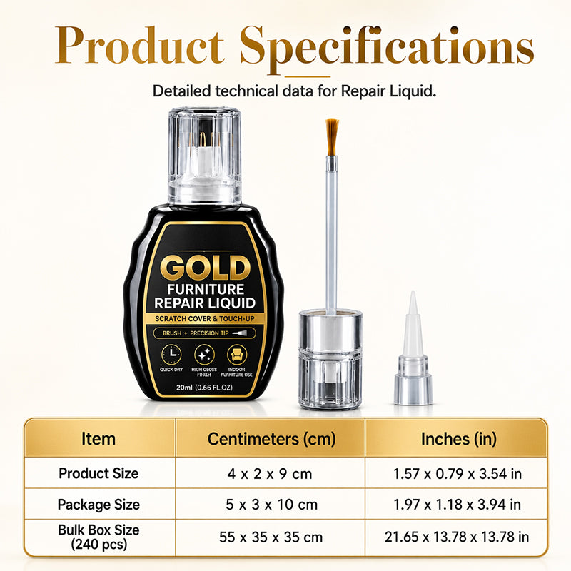 Goldene Möbelreparaturfarbe